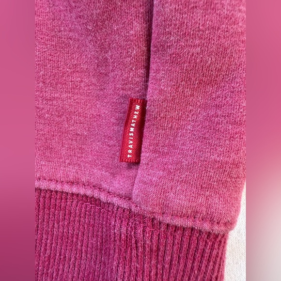 Travis Mathew Cloud Fleece Half Zip Pullover Medium Pink - Picture 6 of 9
